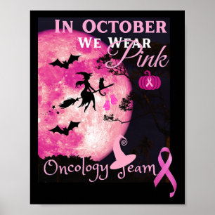 Bewustwording van borstkanker. In oktober Draag we Poster