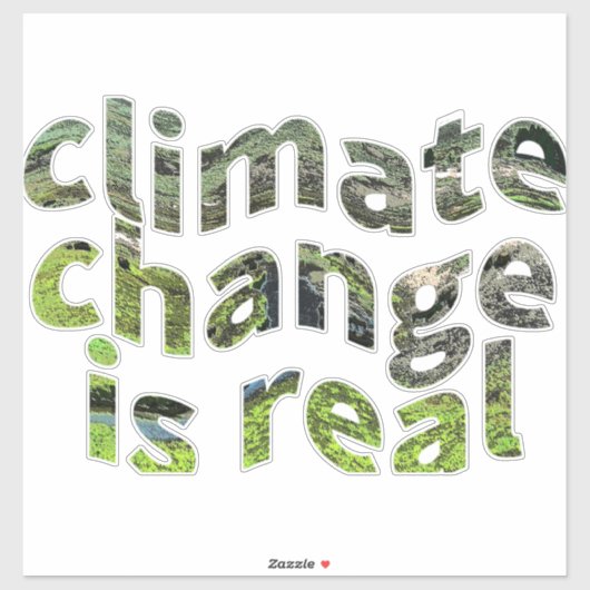 Bewustwording van de aarde door opwarming van de a sticker (Vel)