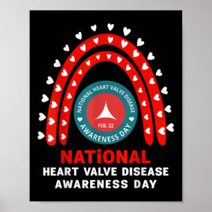 Bewustwording van hartaandoeningen - Heart Valve D Poster