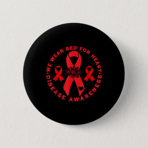Bewustwording van hartziekten _1 ronde button 5,7 cm