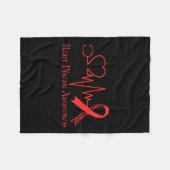 Bewustwording van hartziekten gaat rood in februar fleece deken (Voorkant (Horizontaal))