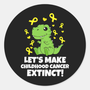 Bewustwording van kanker bij kinderen Laten we kan Ronde Sticker
