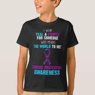 Bewustwording Zelfmoordpreventie Blauwgroen en PUP T-shirt
