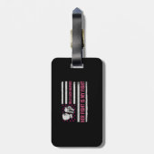 Bewustwordingsstrijd tegen borstkanker bagagelabel (Achterkant verticaal)