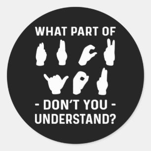 Bewustzijn. ASL-bewustzijn Ronde Sticker