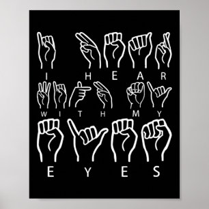 Bewustzijn ASL Gebarentaal Amerikaanse Gebarentaal Poster