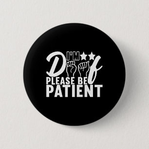 Bewustzijn ASL Gebarentaal Amerikaanse Gebarentaal Ronde Button 5,7 Cm