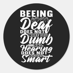 Bewustzijn ASL Gebarentaal Amerikaanse Gebarentaal Ronde Sticker