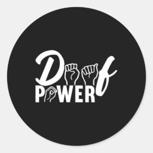 Bewustzijn ASL Gebarentaal Amerikaanse Gebarentaal Ronde Sticker