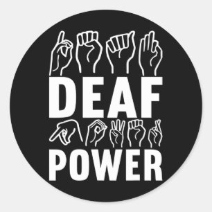 Bewustzijn ASL Gebarentaal Amerikaanse Gebarentaal Ronde Sticker