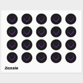 Bewustzijn bij fibromyalgie van het hart ronde sticker (Vel)
