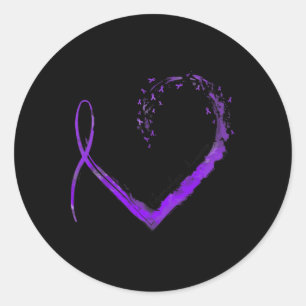 Bewustzijn bij fibromyalgie van het hart ronde sticker
