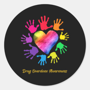 Bewustzijn bij overdosering van geneesmiddel Hande Ronde Sticker