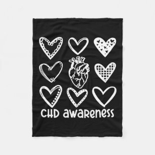Bewustzijn CHZ Warrior-Heart Disease Month Awarene Fleece Deken