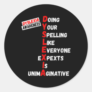 Bewustzijn doet je spelling zoals iedereen verwach ronde sticker
