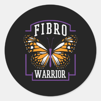 Bewustzijn Fibro Warrior Graphic Butterfly Ronde Sticker