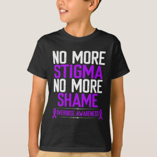 Bewustzijn Geen Stigma meer Schaamte Paarse Lint T-shirt