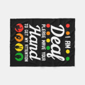 Bewustzijn Gehoorapparaat Implantaat ASL Wave Your Fleece Deken (Voorkant (Horizontaal))