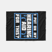 Bewustzijn hoortoestel implantaat ASL 1 Fleece Deken (Voorkant (Horizontaal))