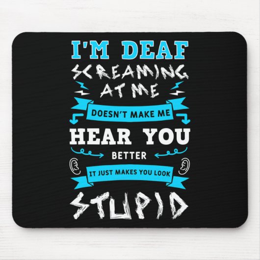 Bewustzijn hoortoestel implantaat ASL schreeuwen n Muismat (Voorkant)