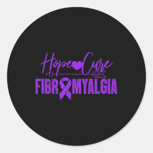 Bewustzijn Hope Cure Fibromyalgie Fibromyositis GR Ronde Sticker