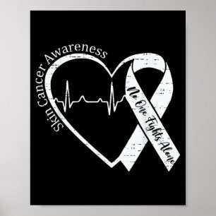 Bewustzijn huidkanker Hart Mei Melanoom bewustzijn Poster
