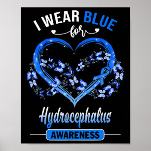 Bewustzijn Ik Draag Blauwe Vlinder Hart Poster
