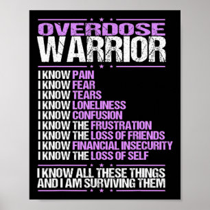 Bewustzijn Ik ken Pain Survivor Paarse Ribbon Poster