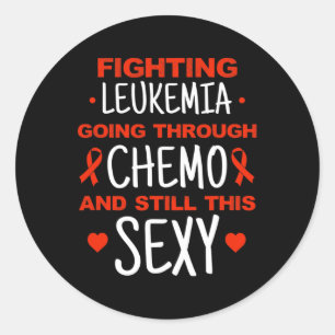 Bewustzijn Kanker Krijger Vechten Leukemie Survivo Ronde Sticker