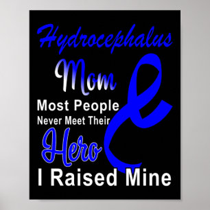 Bewustzijn Moeder Ondersteuning Moeder Blauw Lint Poster