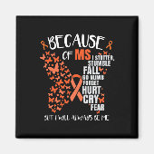 Bewustzijn Multiple Sclerosis Butterfly Magneet (Voorkant)