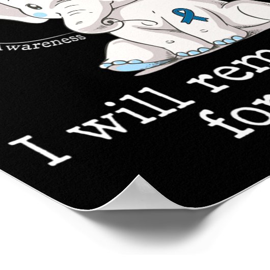 Bewustzijn Olifant 1 Poster (Hoek)