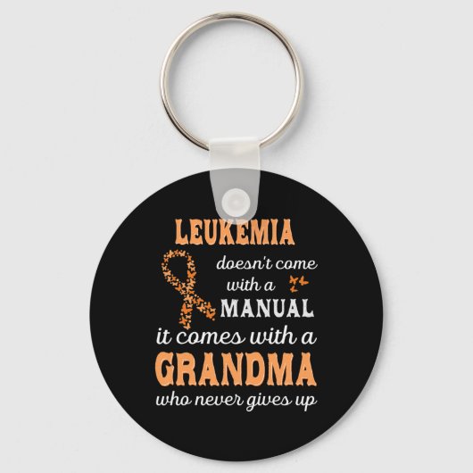 Bewustzijn Oma Support Leukemie Warrior Sleutelhanger (Voorkant)