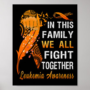 Bewustzijn Oranje lint in deze familie we allemaal Poster