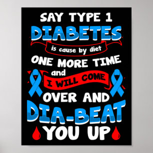 Bewustzijn over diabetes type 1 1 poster