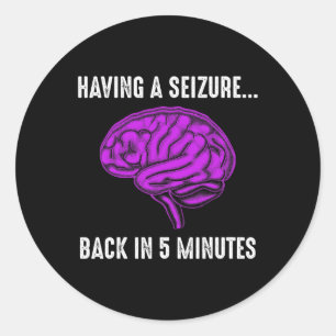 Bewustzijn over epilepsie Epileptische aanval Ronde Sticker