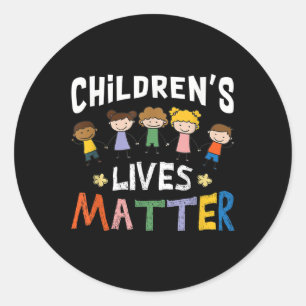 Bewustzijn over kinderhandel ronde sticker