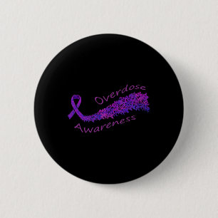 Bewustzijn Paarse lint vlinder geschenk Ronde Button 5,7 Cm