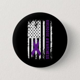 Bewustzijn Paarse lintverslaving Herstel Ronde Button 5,7 Cm