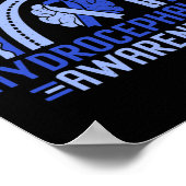 Bewustzijn Rainbow Blue Ribbon Warrior Ondersteuni Poster (Hoek)