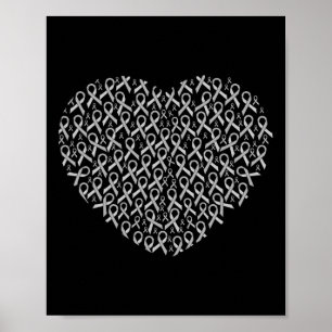 Bewustzijn Ribbon Heart Gift Support Gift Poster