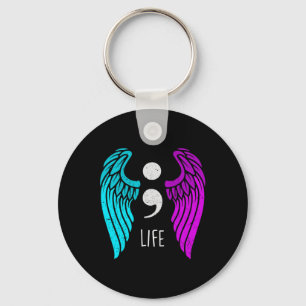 Bewustzijn - Semi Colon Life Angel Sleutelhanger