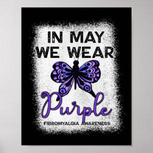 Bewustzijn Spoonie In mei Draag we Paarse vlinder Poster
