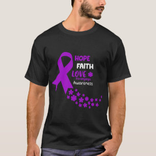 Bewustzijn T-shirt Hoop Geloof Liefde Fibromyalgie