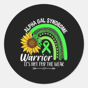 Bewustzijn van alfagaal syndroom ronde sticker