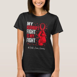 Bewustzijn van aplastische anemie bij buurman met t-shirt