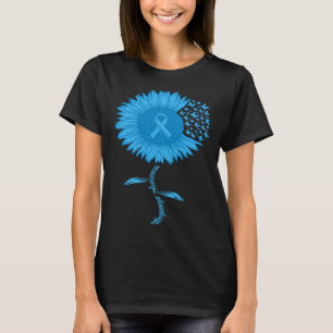 Bewustzijn van de ziekte van Moyamoya Blauw lint V T-shirt