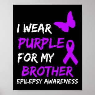 Bewustzijn van epilepsie Ik Draag Paarse voor mijn Poster