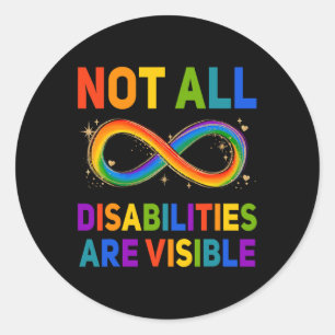 Bewustzijn van gehandicapten Niet alle handicaps z Ronde Sticker