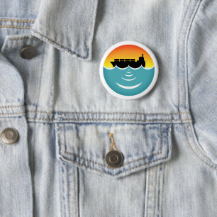 bewustzijn van geluidsoverlast door oceanen ronde button 5,7 cm